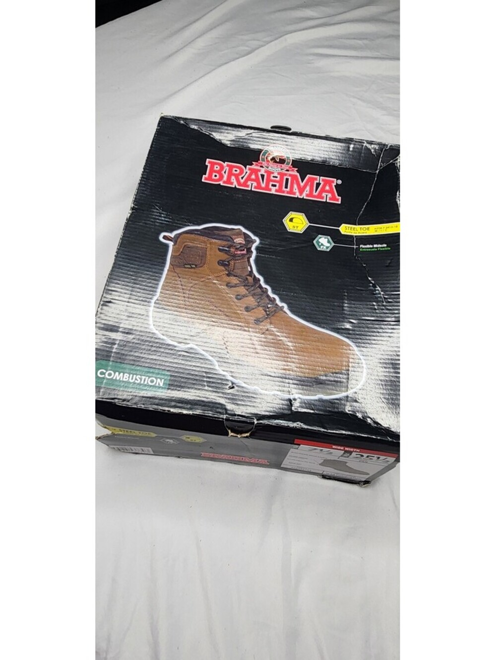 Brahma Men's Tan Synthetic Work Boots size 7.5 adult